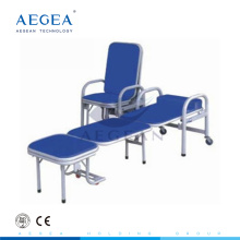 AG-AC002 acompañar equipo de acero inoxidable plegables silla de cama de hospital